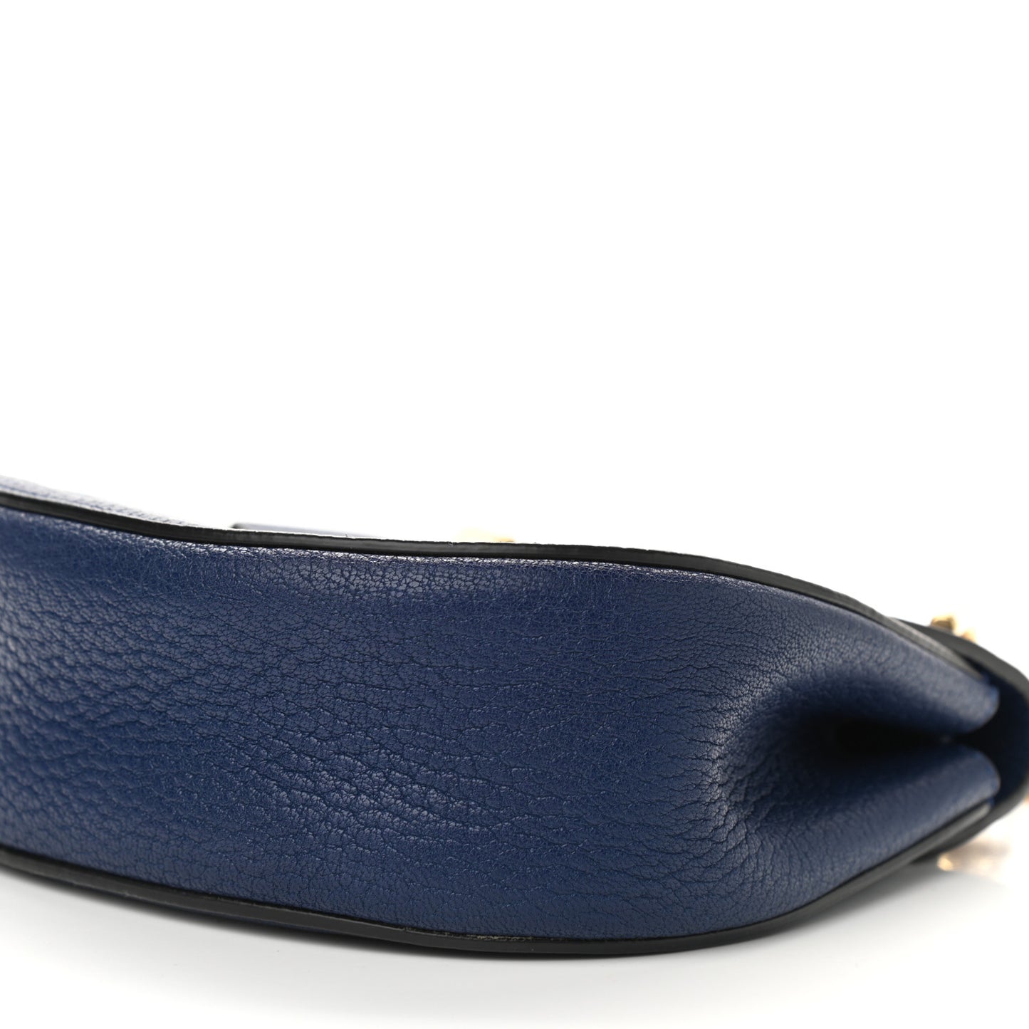 Grained Lambskin Mini Drew Shoulder Bag Royal Navy