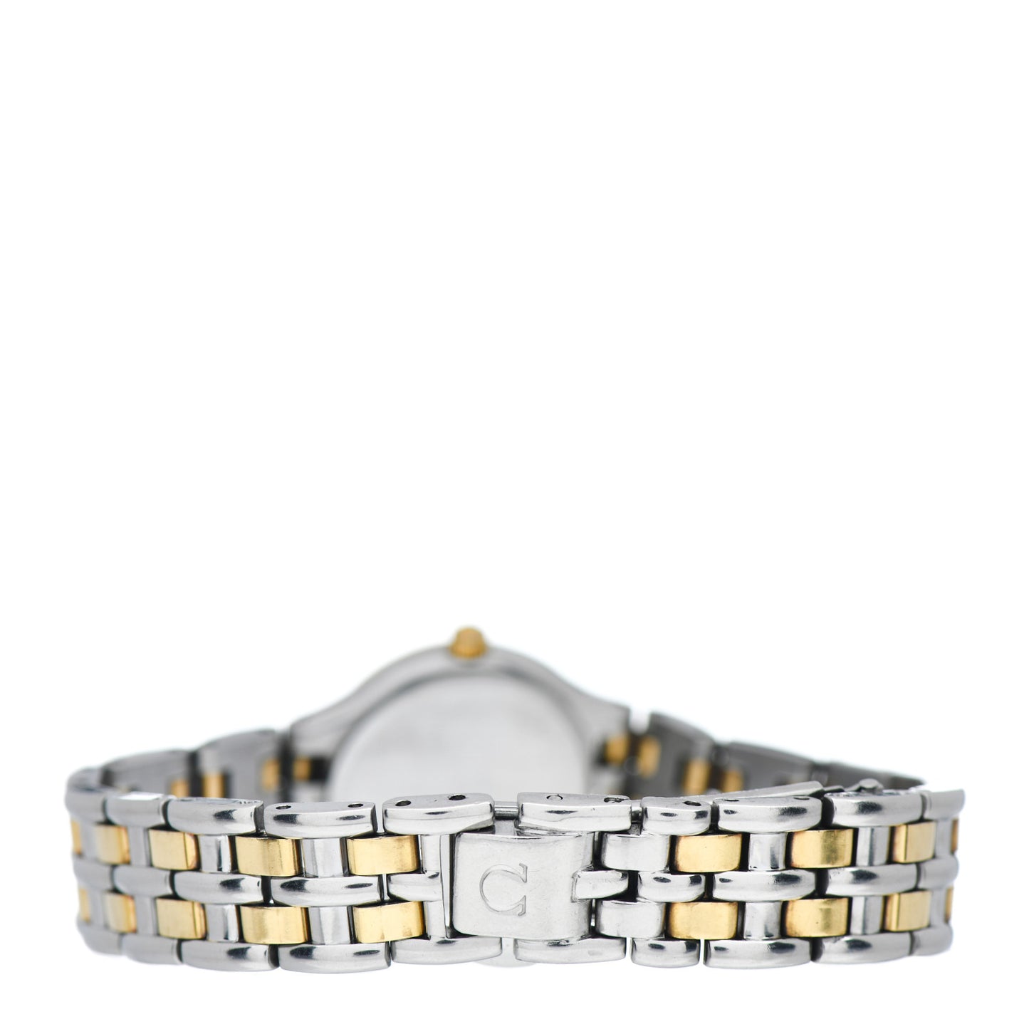 Stainless Steel 18K Yellow Gold 23mm De Ville Quartz Watch White 795.0901