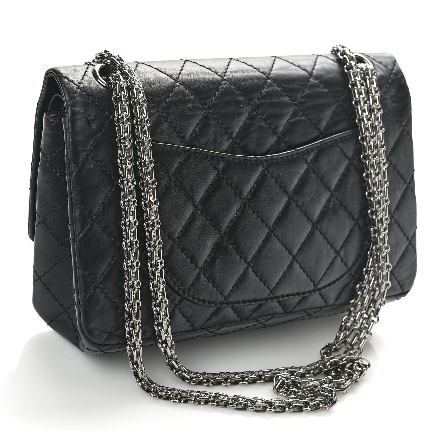 Aged Calfskin Space Charms 2.55 Reissue 225 Flap Black