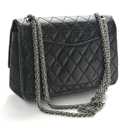 Chanel Aged Calfskin Space Charms 2.55 Reissue 225 Flap Black 3 of 10