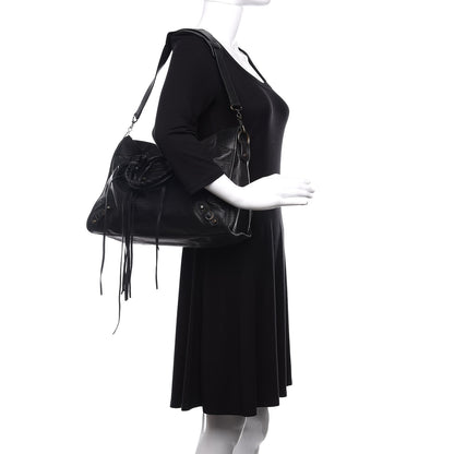 Balenciaga Agneau Lizard Embossed Classic Hardware City Black 2 of 14