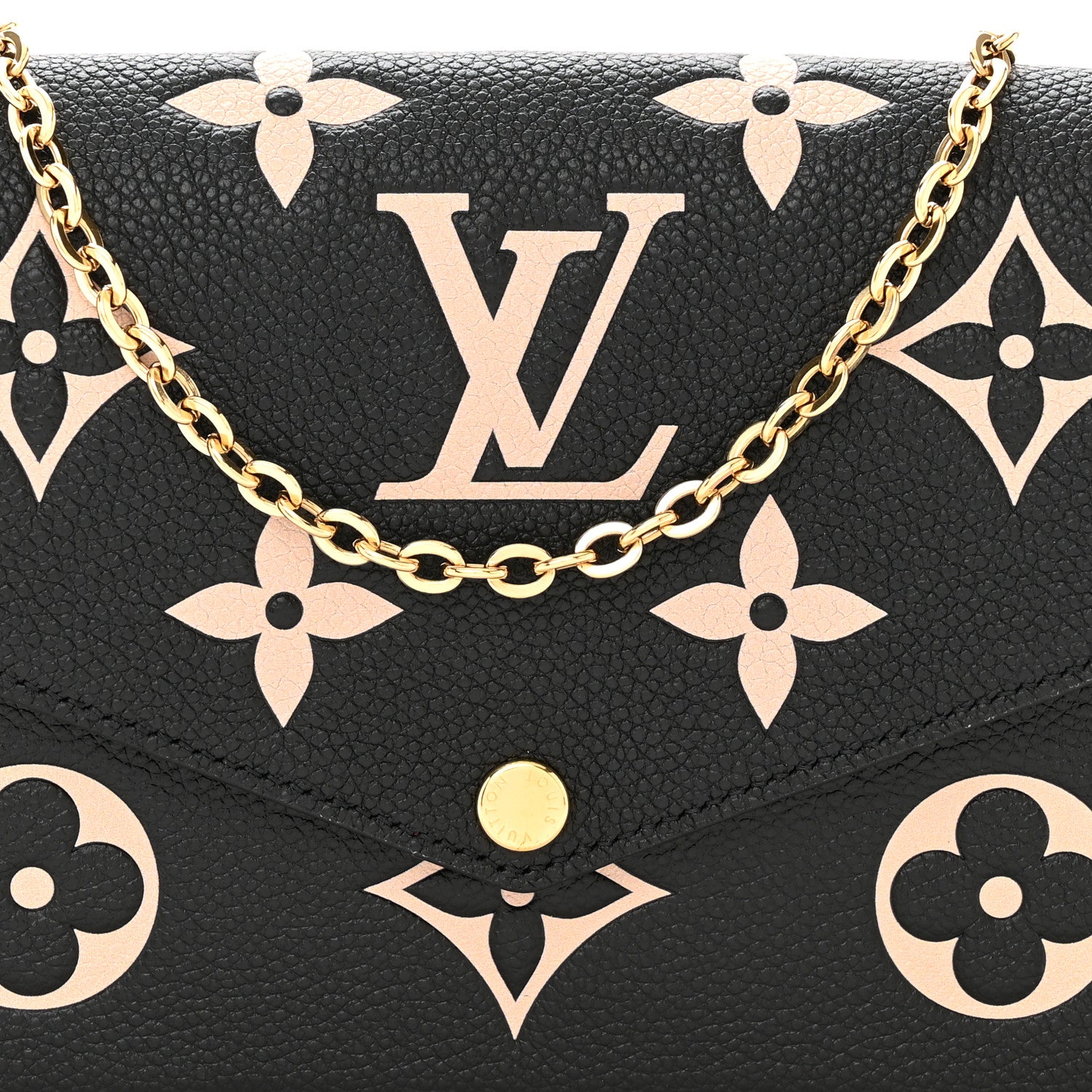 Louis Vuitton Empreinte Monogram Giant Felicie Pochette Black Beige 8 of 11
