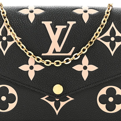 Louis Vuitton Empreinte Monogram Giant Felicie Pochette Black Beige 8 of 11