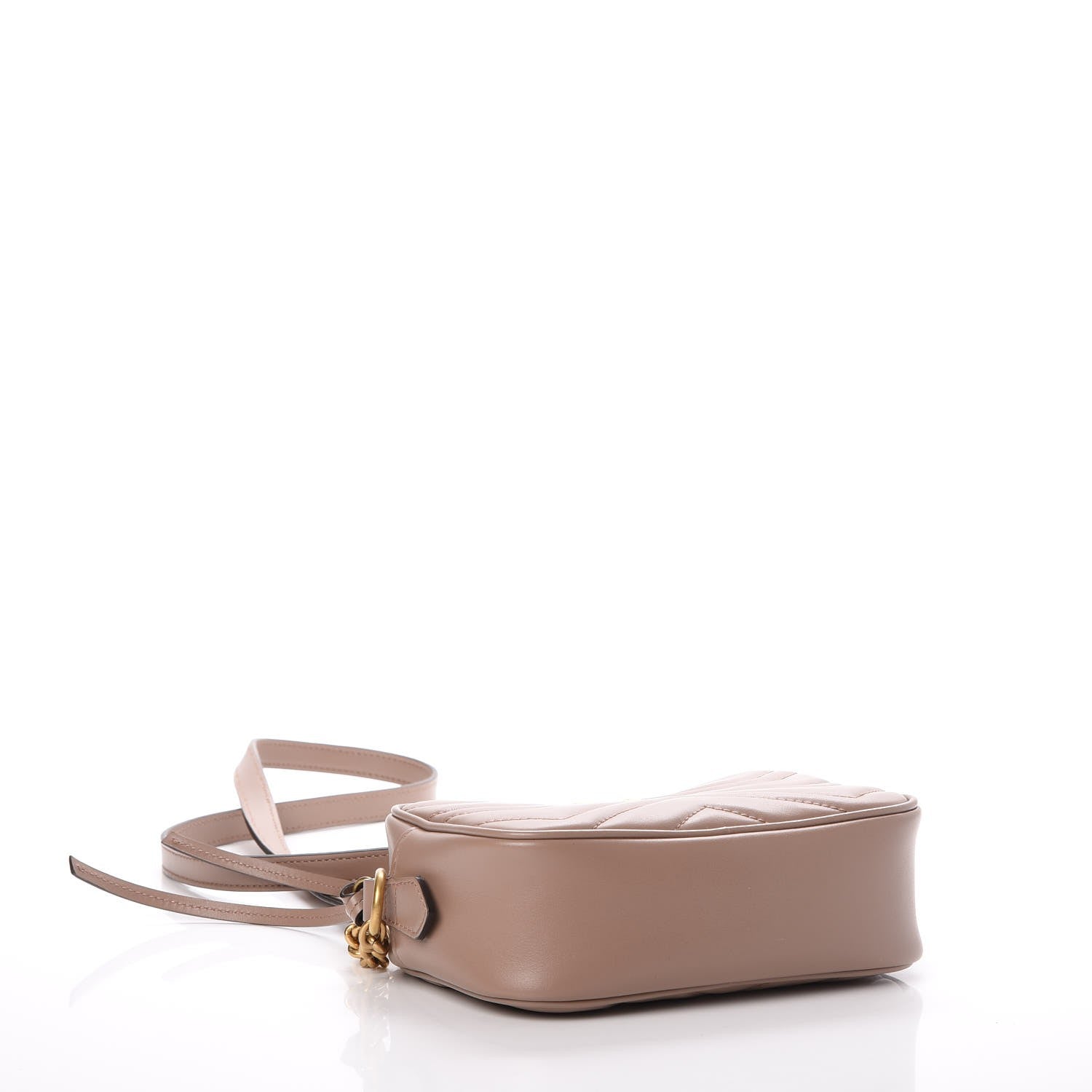 Gucci Calfskin Matelasse Mini GG Marmont Chain Shoulder Bag Nude 4 of 9