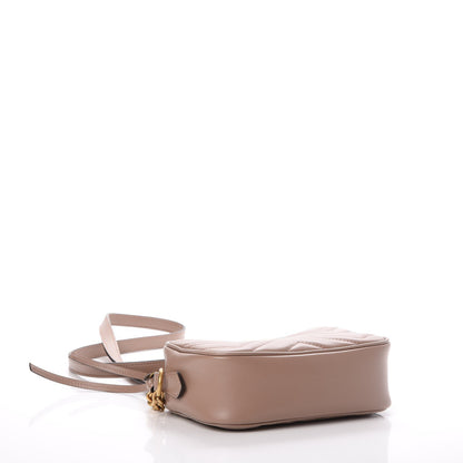 Gucci Calfskin Matelasse Mini GG Marmont Chain Shoulder Bag Nude 4 of 9