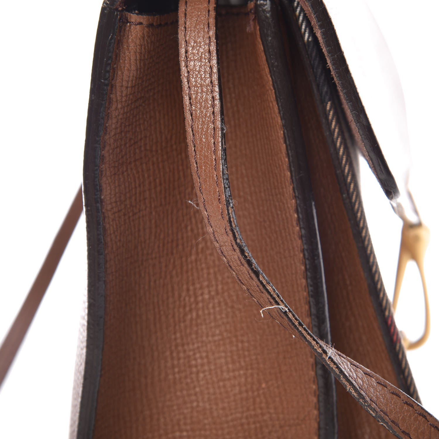 Burberry Derby Calfskin House Check Small Macken Crossbody Bag Tan 14 of 16