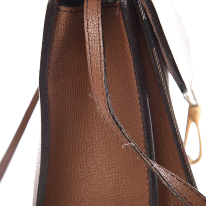 Burberry Derby Calfskin House Check Small Macken Crossbody Bag Tan 14 of 16