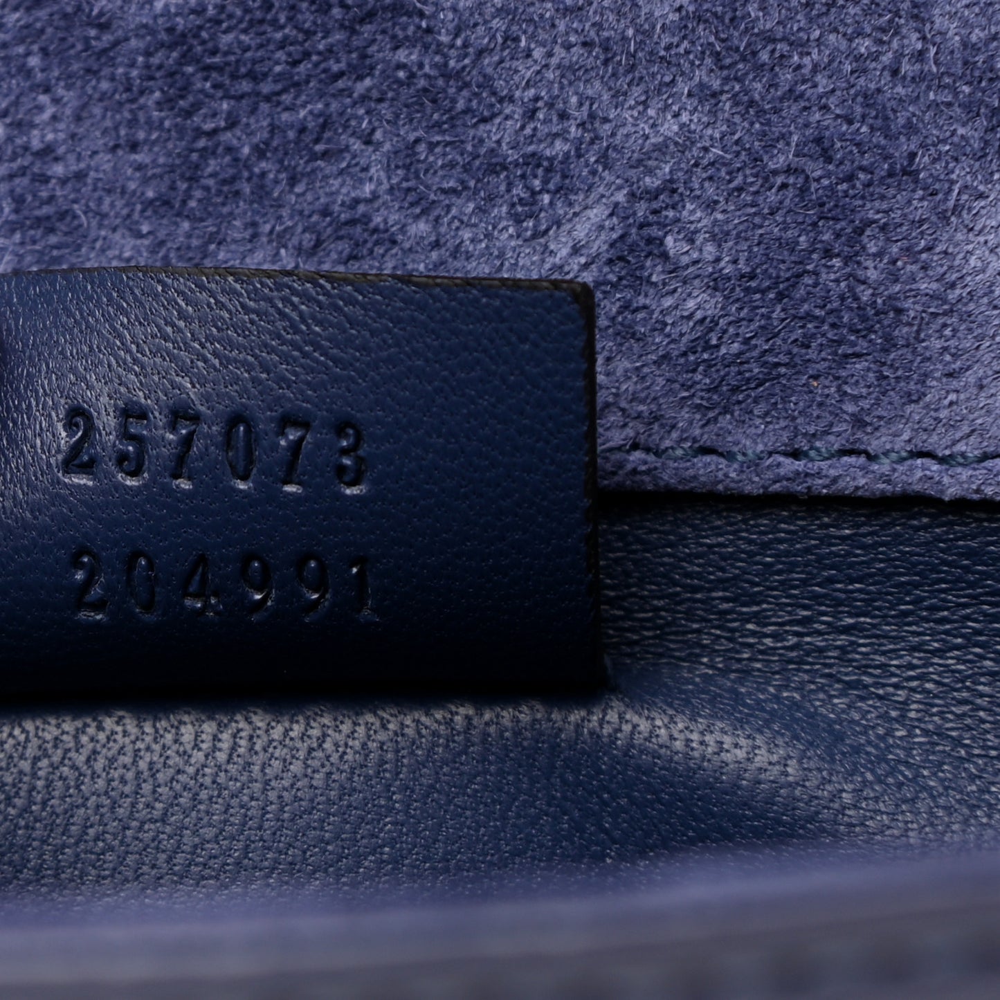 Patent Microguccissima Small Broadway Clutch Blue