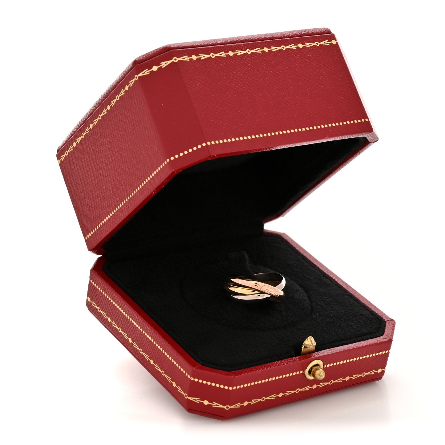 18K Pink Yellow White Gold Small Trinity Ring 55 7.25 49/5