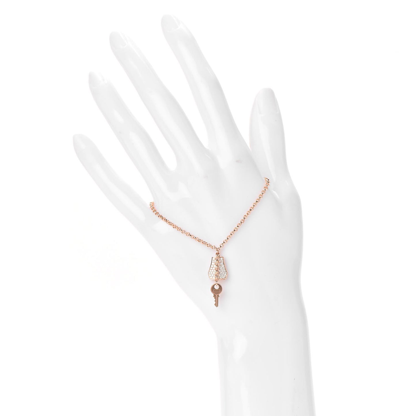 18K Rose Gold Diamond PM Kelly Clochette Bracelet SH