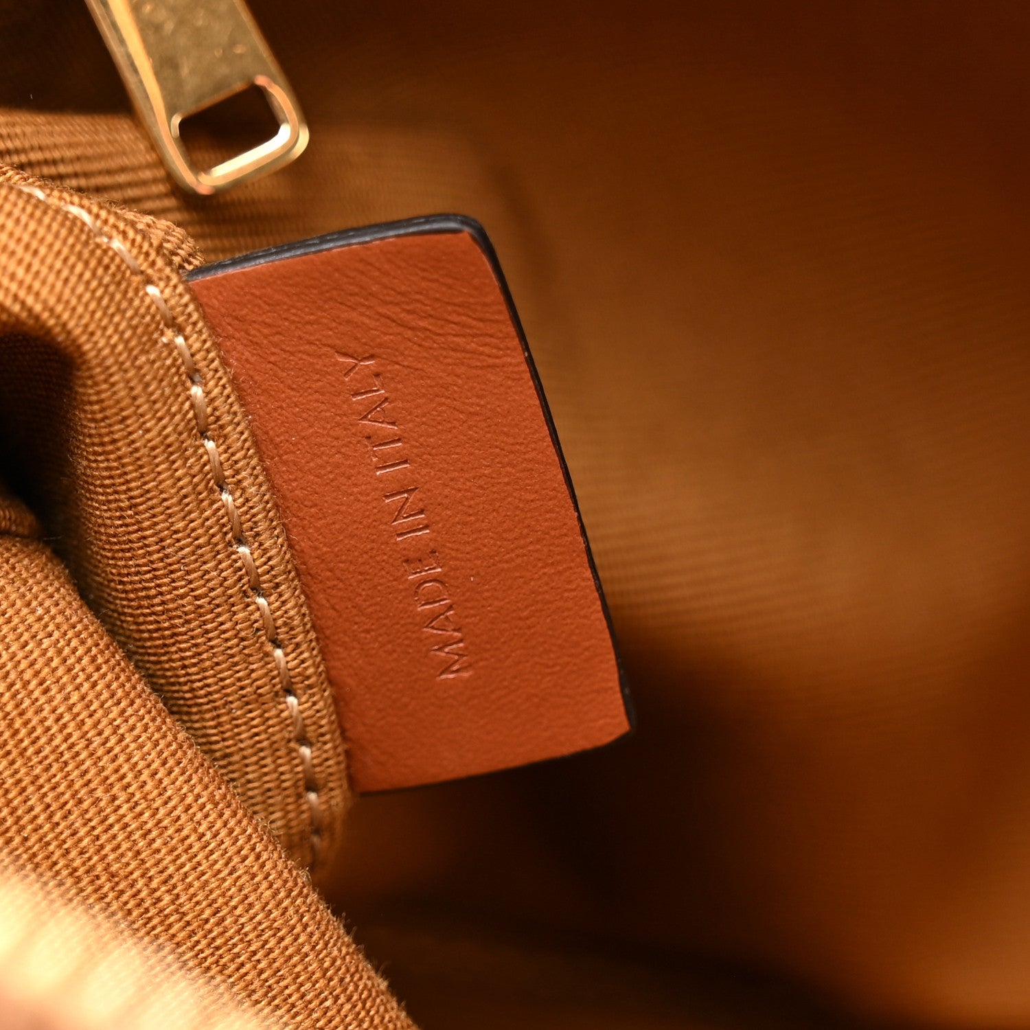 Celine Triomphe Canvas Calfskin Medium Patapans Tan 6 of 11