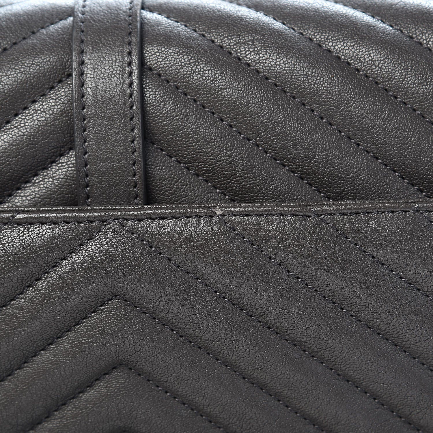 Saint Laurent Sheepskin Matelasse Chevron Monogram Large College Satchel Dark Anthracite 9 of 12