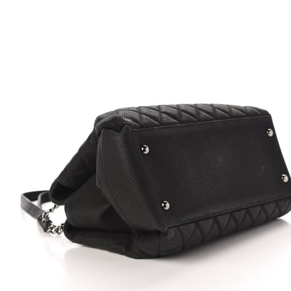 Chanel Iridescent Caviar Quilted Lady Pearly Tote Black 8 of 10