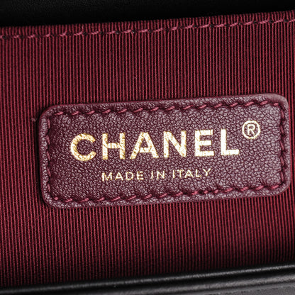 Chanel Caviar Suede Calfskin Chevron Medium Boy Flap Black 7 of 8
