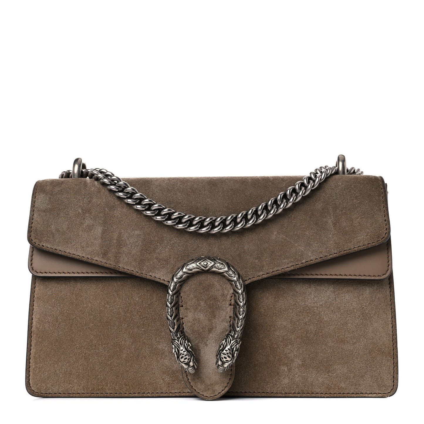 Suede Small Dionysus Shoulder Bag Taupe