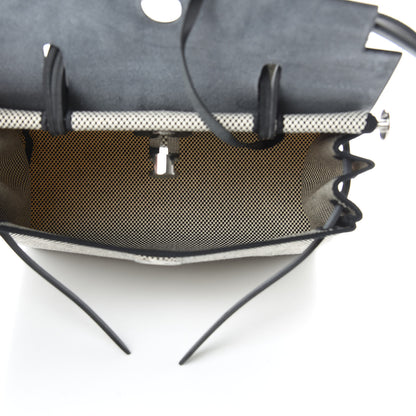 Hermes Vache Hunter Criss Viking Herbag Zip Retourne 31 PM Ecru Black 7 of 13