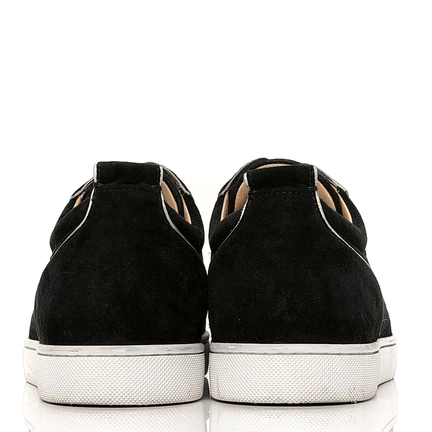 Christian Louboutin Veau Velours Womens Louis Junior Spikes Flat Sneakers 41 Black 5 of 6