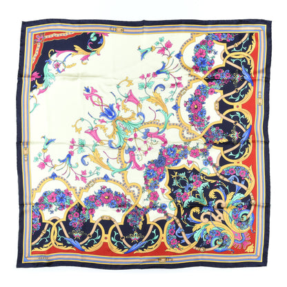 Gucci Silk Mirror Heritage Square Scarf Midnight Blue 1 of 5