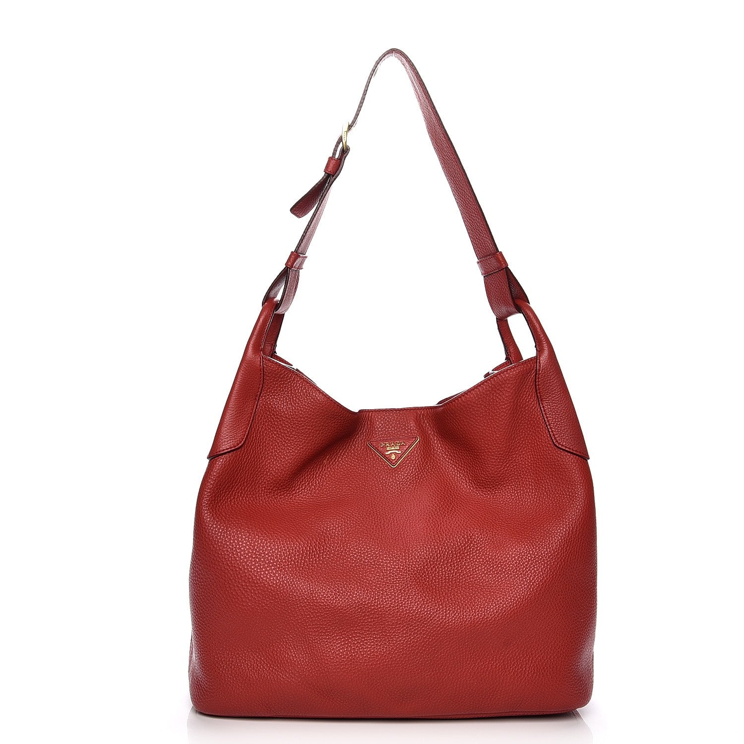 Prada Vitello Daino Hobo Rosso 1 of 19