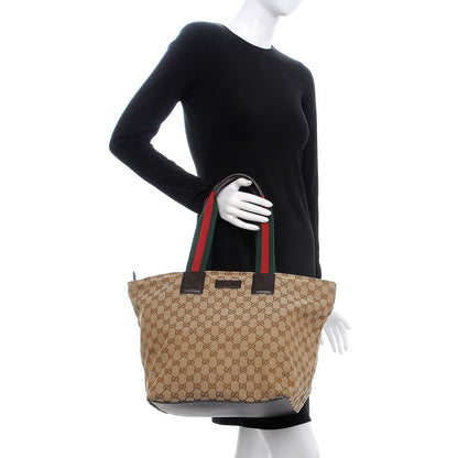 Gucci GG Monogram Large Web Handle Bucket Tote 2 of 7