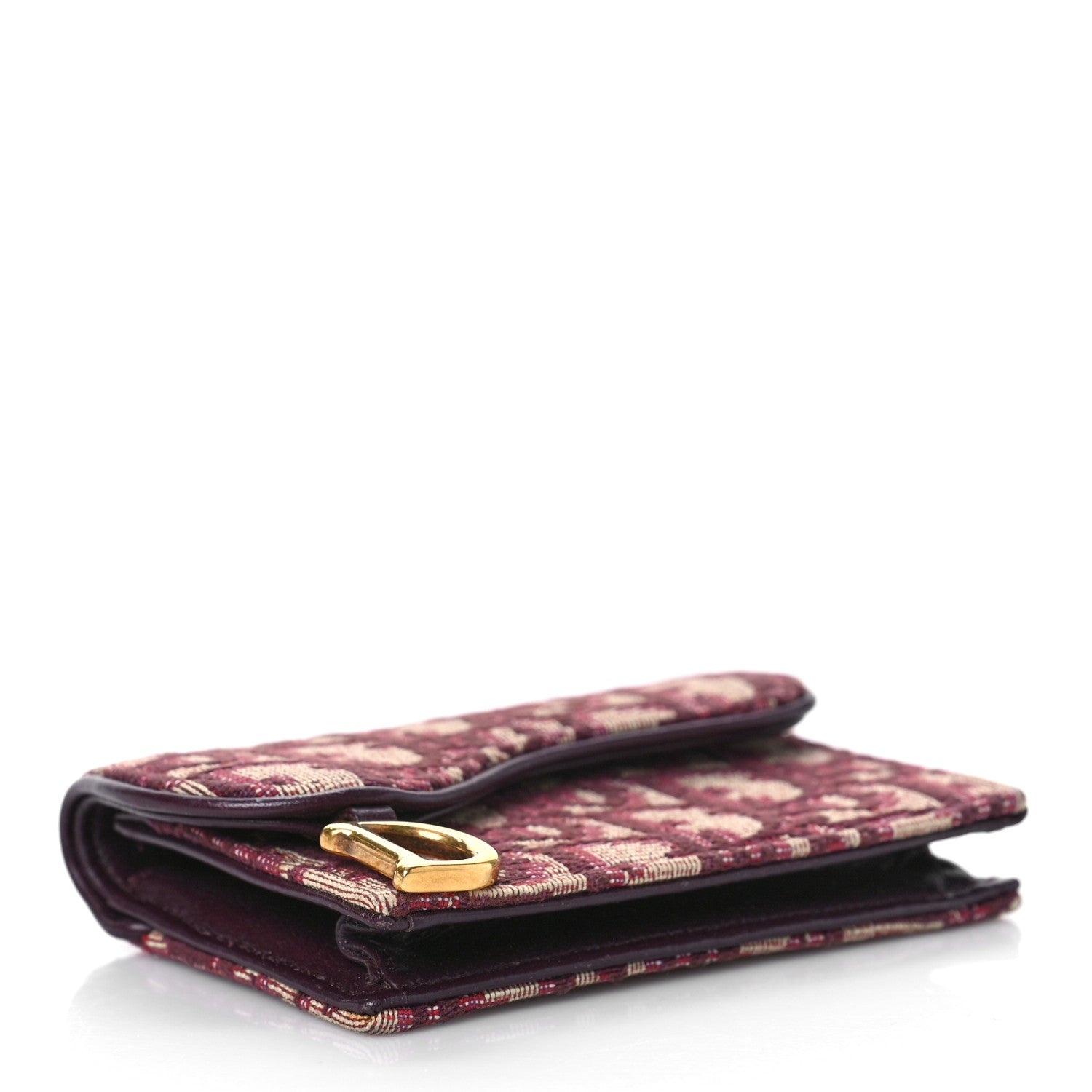 Christian Dior Oblique Saddle Card Holder Bordeaux 4 of 8