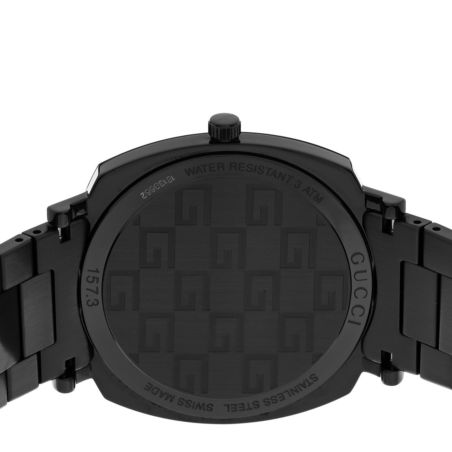 PVD Stainless Steel 38mm Grip Quartz Watch Black