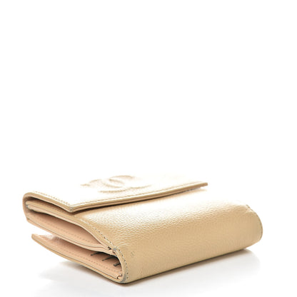 Chanel Caviar Timeless CC Compact Flap Wallet Beige 4 of 15