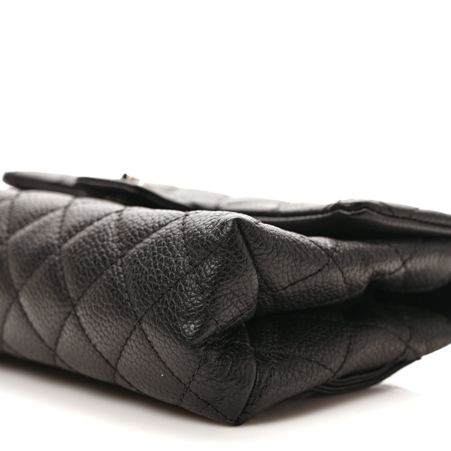 Chanel Grained Calfskin Quilted 2.55 Reissue Flap Belt Bag Clutch Black 9 of 9