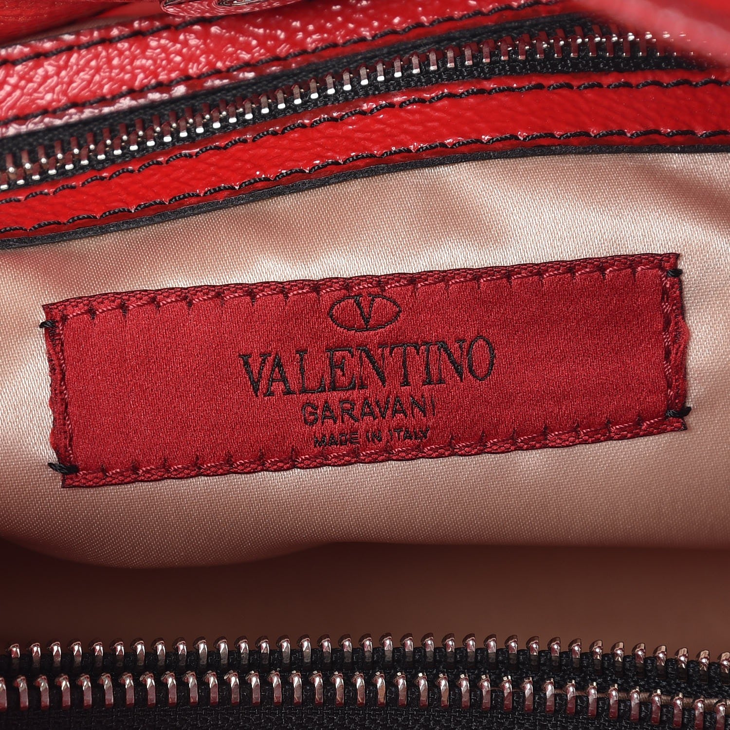 Valentino Garavani Crinkled Canvas Small Nuage Bow Hobo Red 6 of 7
