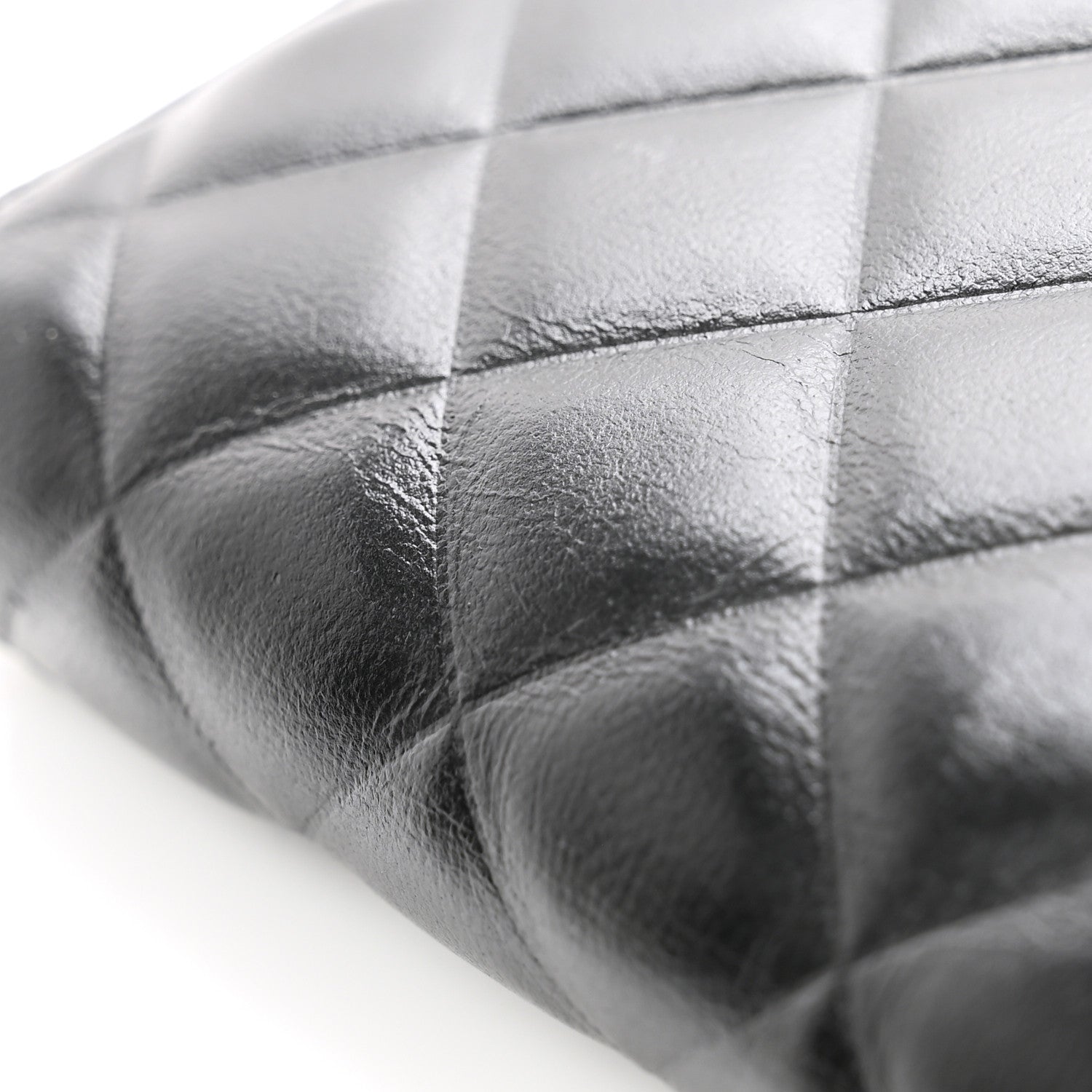 Chanel Lambskin Quilted Diamond Zip Around Wallet Black 12 of 12