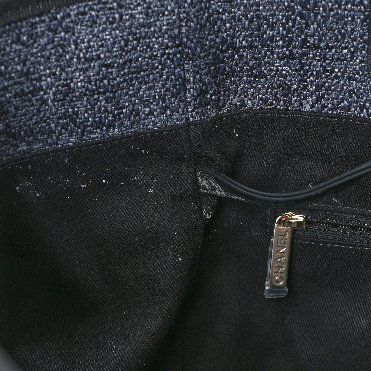 Chanel Lurex Boucle Medium Deauville Tote Black 7 of 12