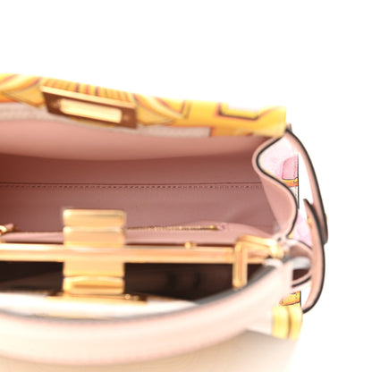 Fendi X VERSACE Vitello Seta Nappa Fendace FF Baroque Mini Peekaboo Iconic Satchel Pink Gold 5 of 10