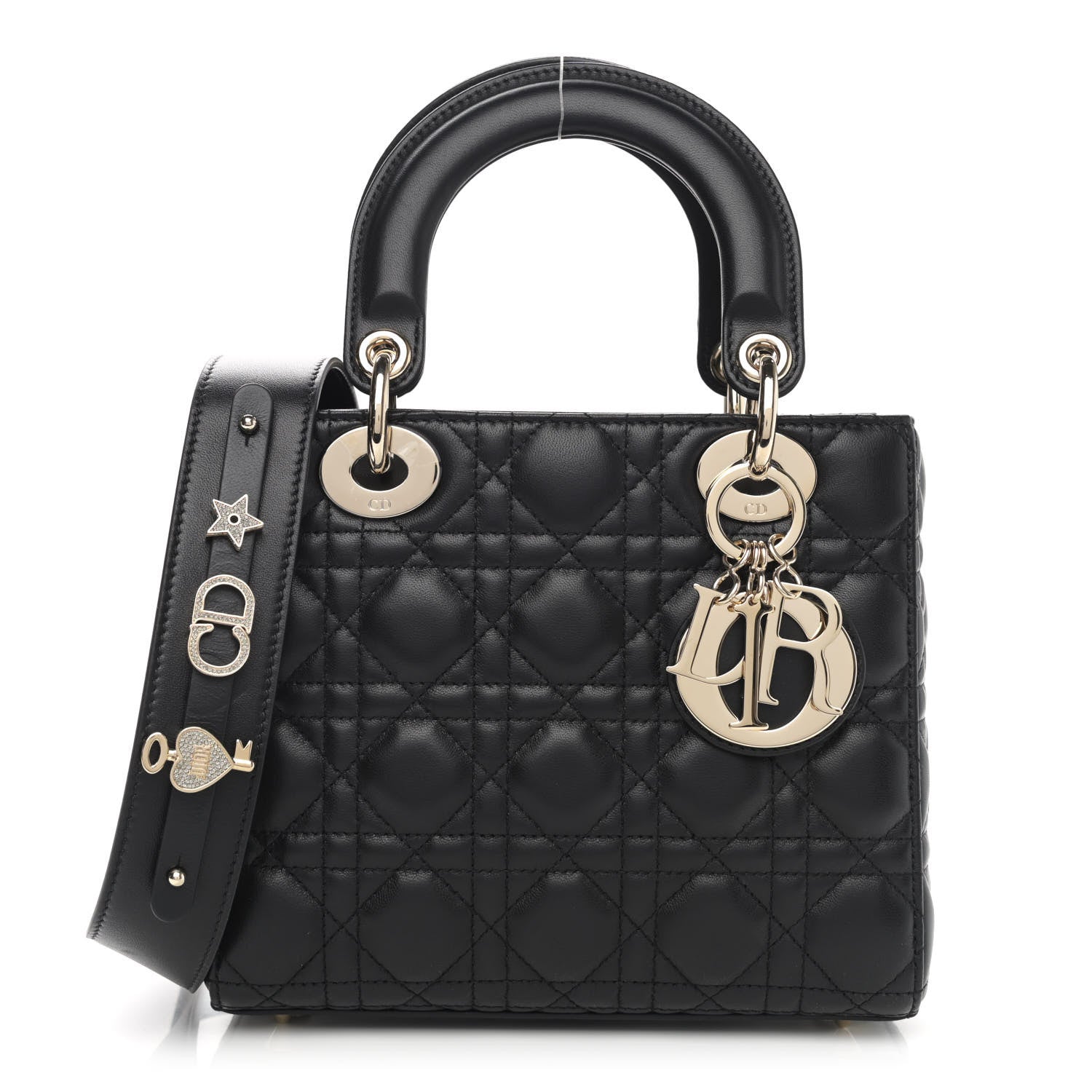 Christian Dior Lambskin Cannage Small My ABCDior Lady Dior Black 1 of 10