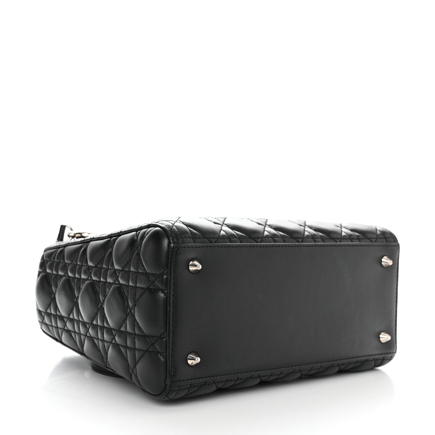 Christian Dior Lambskin Cannage Medium Lady Dior Black 4 of 10