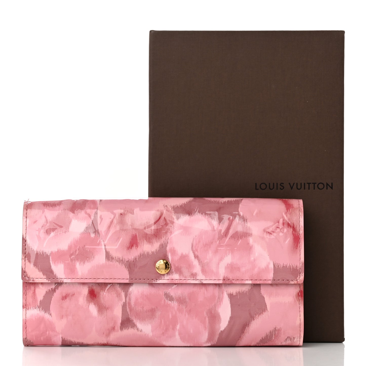 Vernis Ikat Sarah Wallet Rose Velours