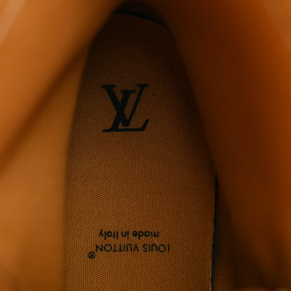 Louis Vuitton Nubuck Monogram Jacquard Mens Ranger Ankle Boots 10.5 Beige 6 of 12