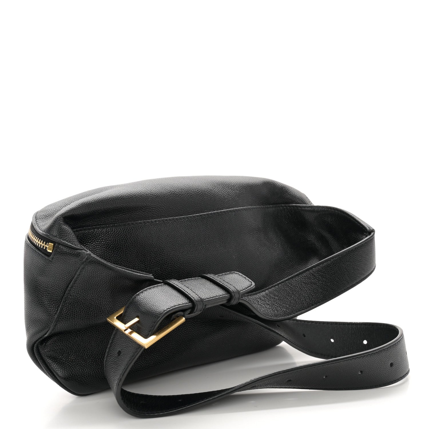 Saint Laurent Grain De Poudre Monogram Belt Bag Black 3 of 10
