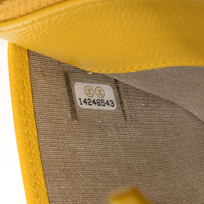 Chanel Caviar Sevruga Wallet on Chain WOC Yellow 9 of 9