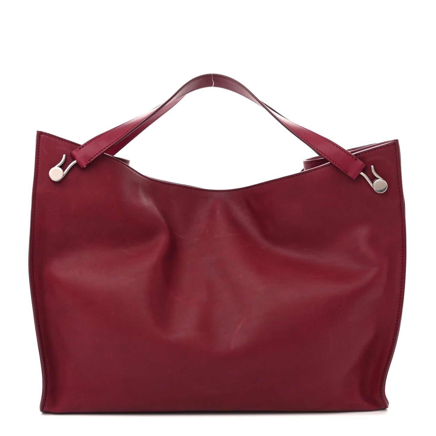 Polished Saddle Calfskin Alexia Bag Amaranto