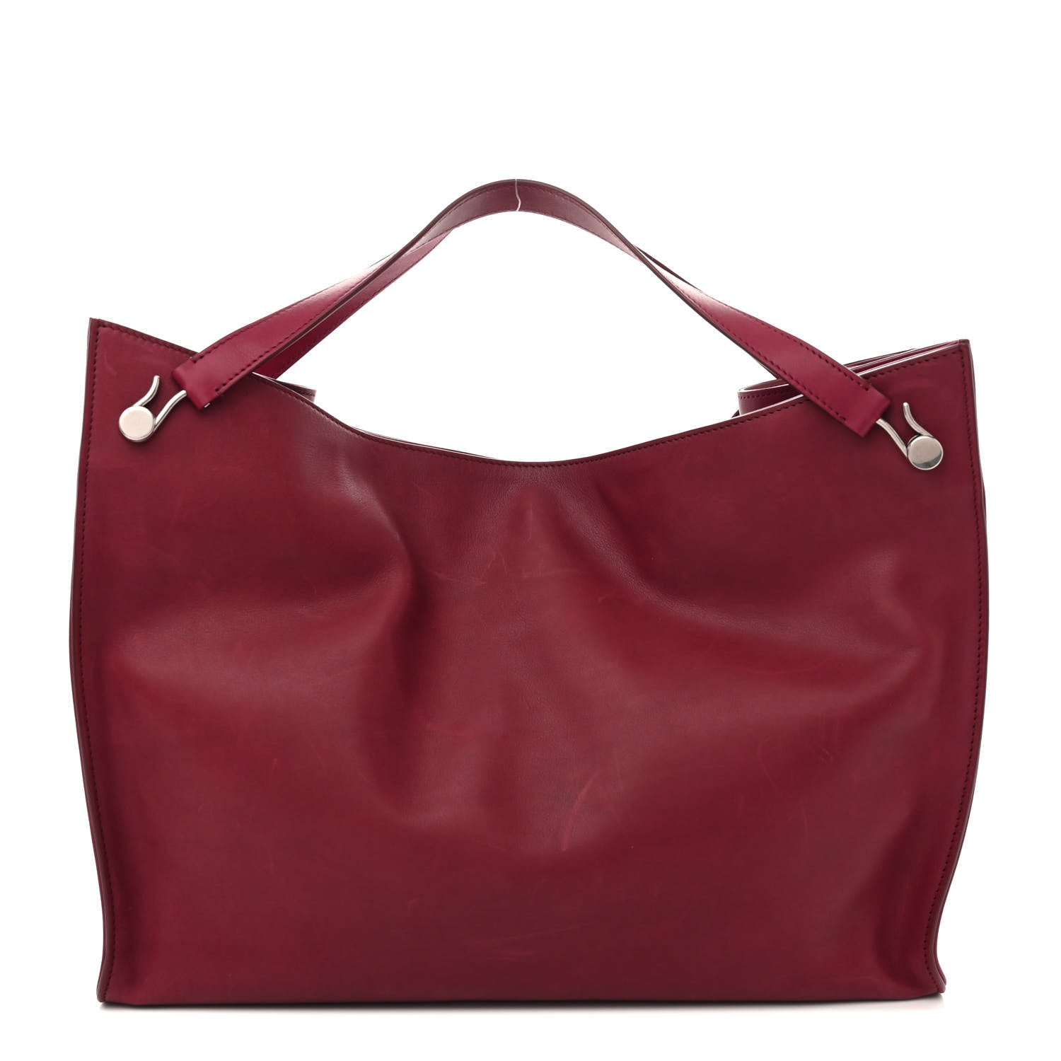 The Row Polished Saddle Calfskin Alexia Bag Amaranto 1 of 16