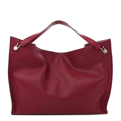 The Row Polished Saddle Calfskin Alexia Bag Amaranto 1 of 16