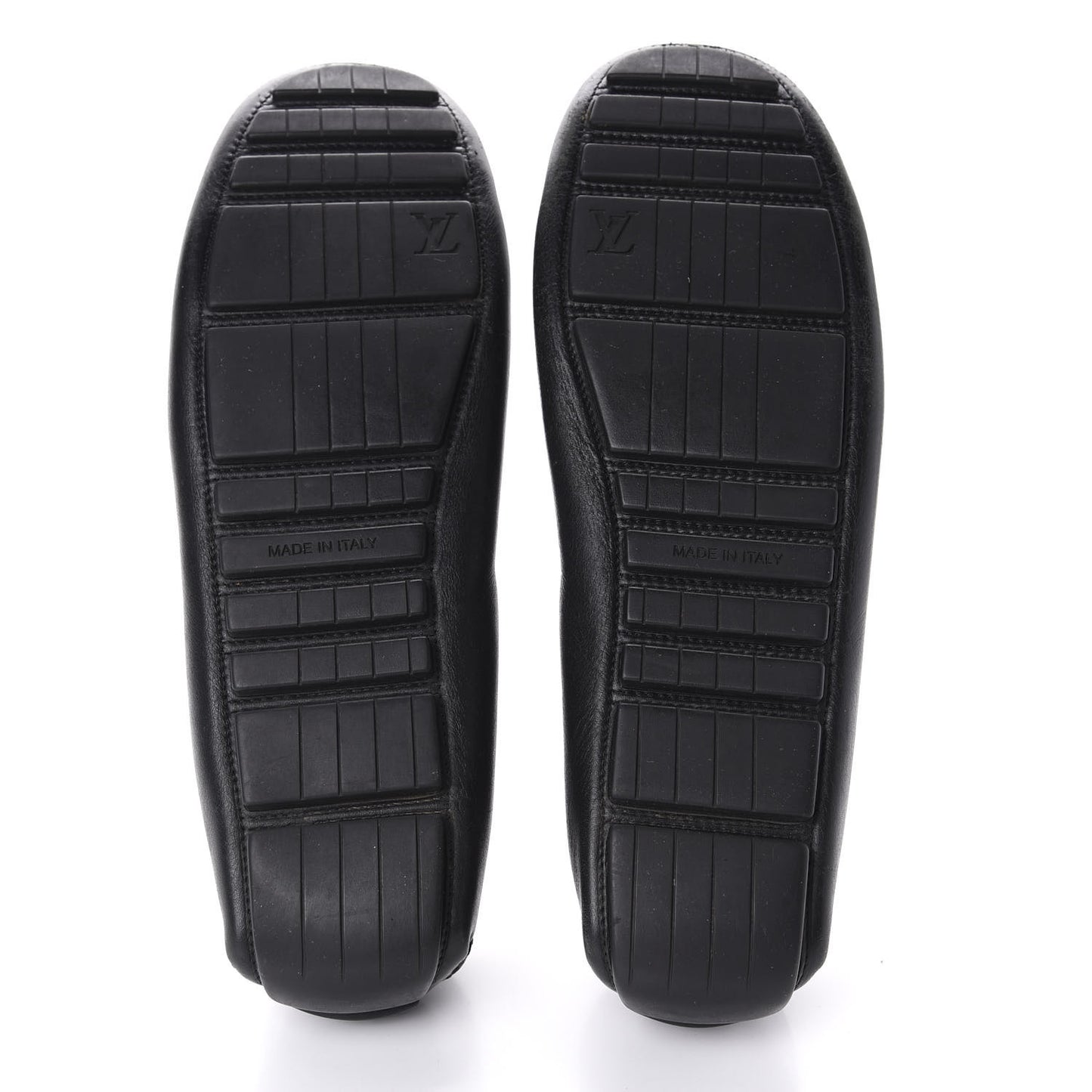 Calfskin Racetrack Moccasin Loafers 10.5 Black