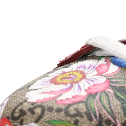 Gucci GG Supreme Monogram Flora Web Womens Ace Sneakers 38 Beige Multicolor Rosso 13 of 16