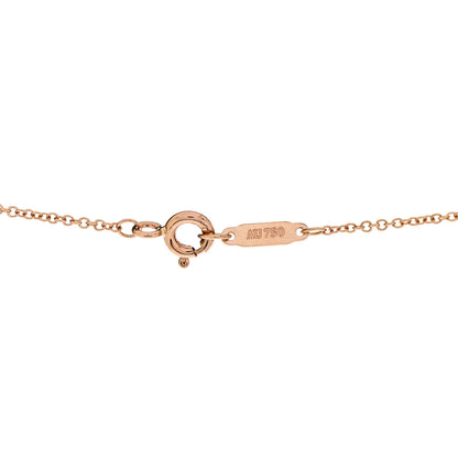 Tiffany 18K Rose Gold Diamond Mini Vintage Oval Key Pendant Necklace 6 of 6