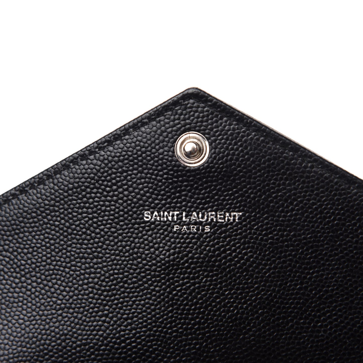 Grain De Poudre Matelasse Chevron Monogram Flap Wallet Black