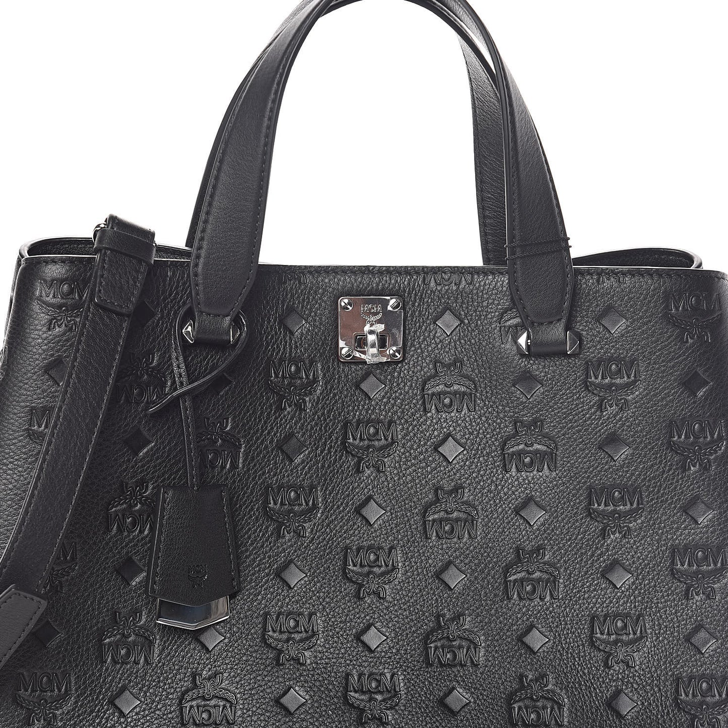 Calfskin Ottomar Monogram Large Essential Tote Black