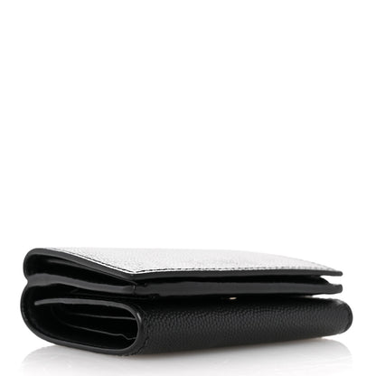Saint Laurent Grain De Poudre Tiny Tri Fold Wallet Black 4 of 6