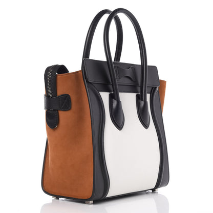 Celine Baby Grained Calfskin Nubuck Tri-Color Micro Luggage Iceberg 3 of 7