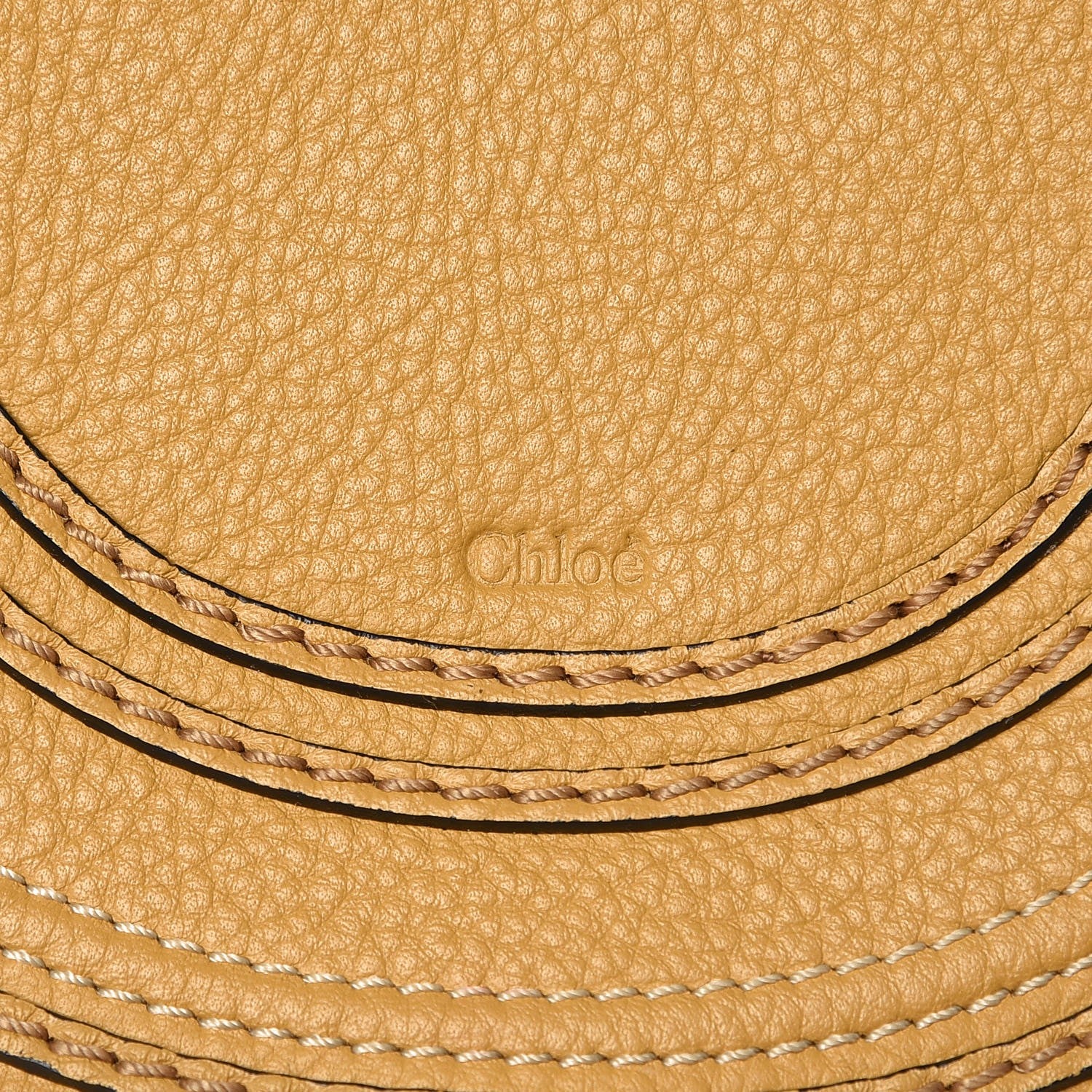 Chloe Calfskin Mini Marcie Round Crossbody Bag Curry Yellow 7 of 7
