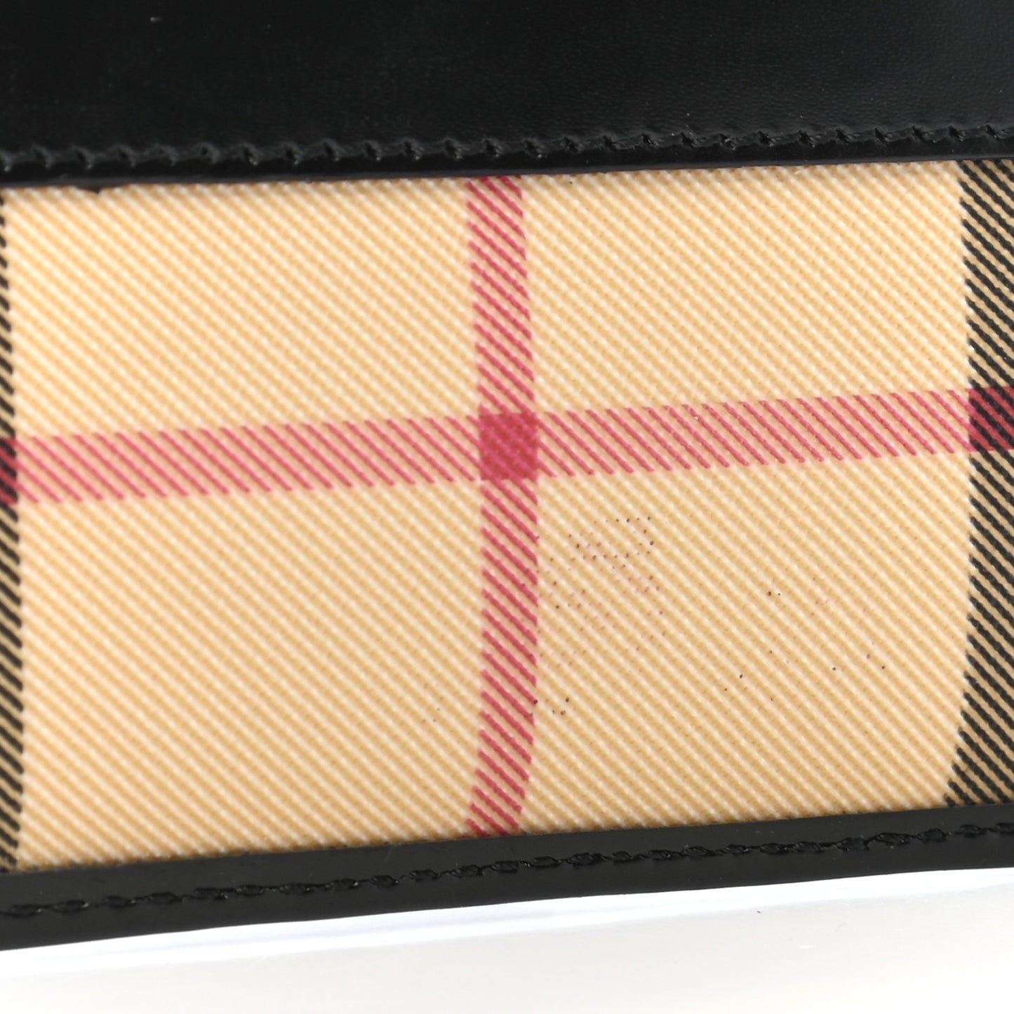House Check Key Coin Case Black